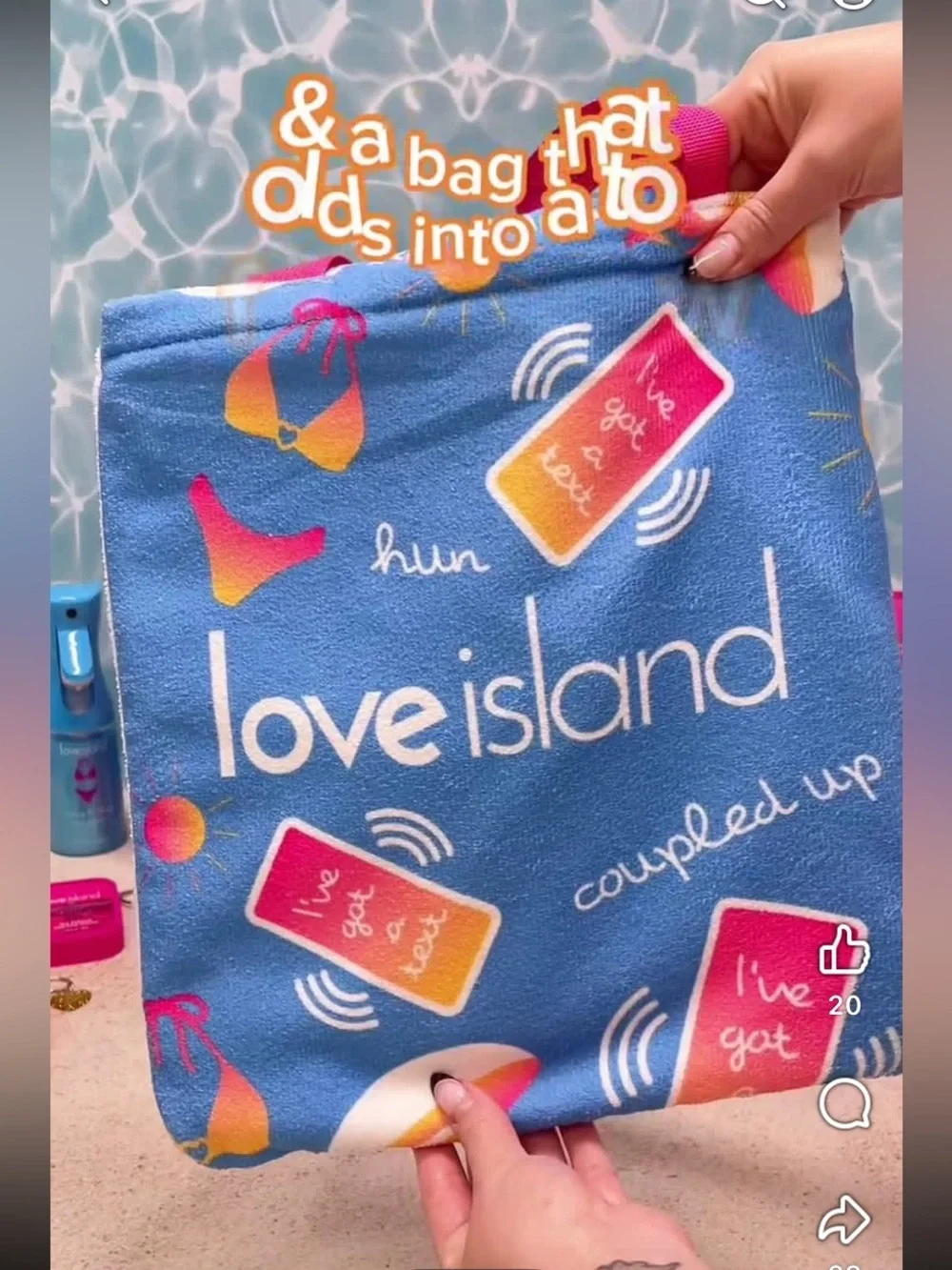 Love island bright blue